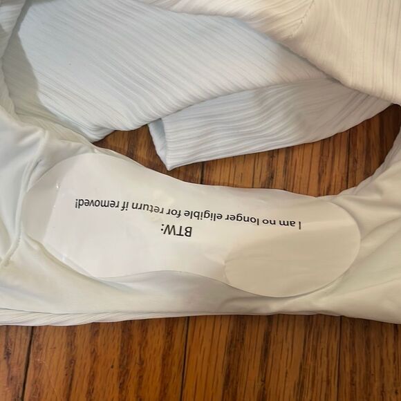 Andie The Jetties Ribbed One Piece Swimsuit White size L NWT - Picture 7 of 7